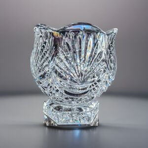 1960’s Crystal Clear Industries Carolyn Votive Candle Holder Tulip Shape Vintage